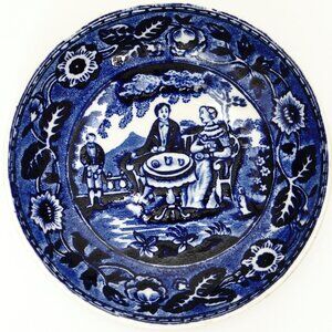 Antique Petrus Regout Delft Dish Holland Blue White Butter Pat Tea Drinker 5"